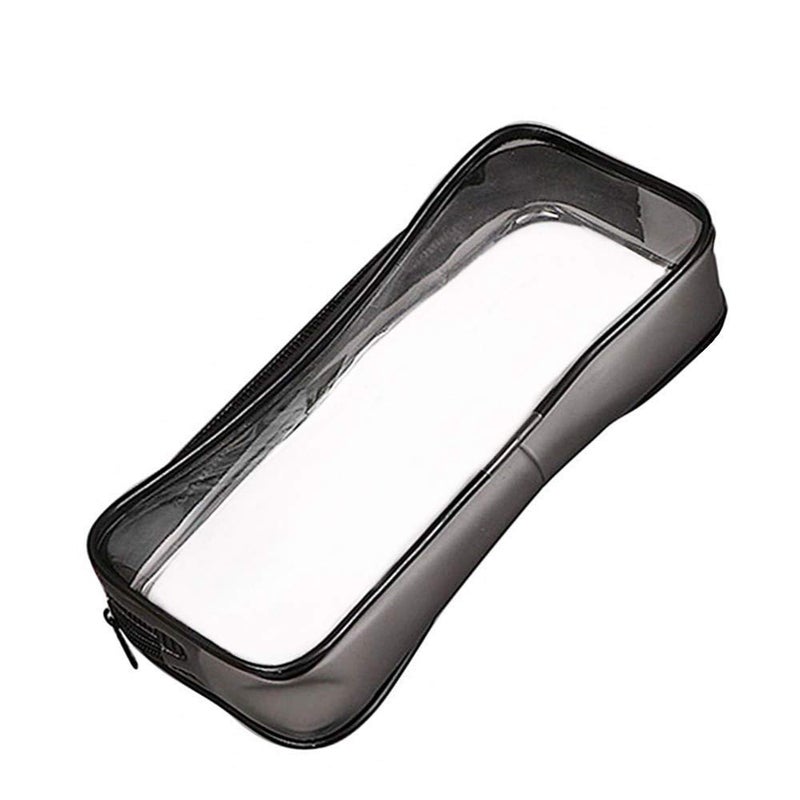 Funny live Clear Pen Pencil Case Pouch Big Capacity Pencil Case Bag Storage Bag Holder Transparent PVC Pen Bag Pencil Pouch for Office & School Supplies, Travel Cosmetic Makeup Bag, Black - Image 2
